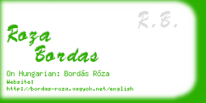 roza bordas business card